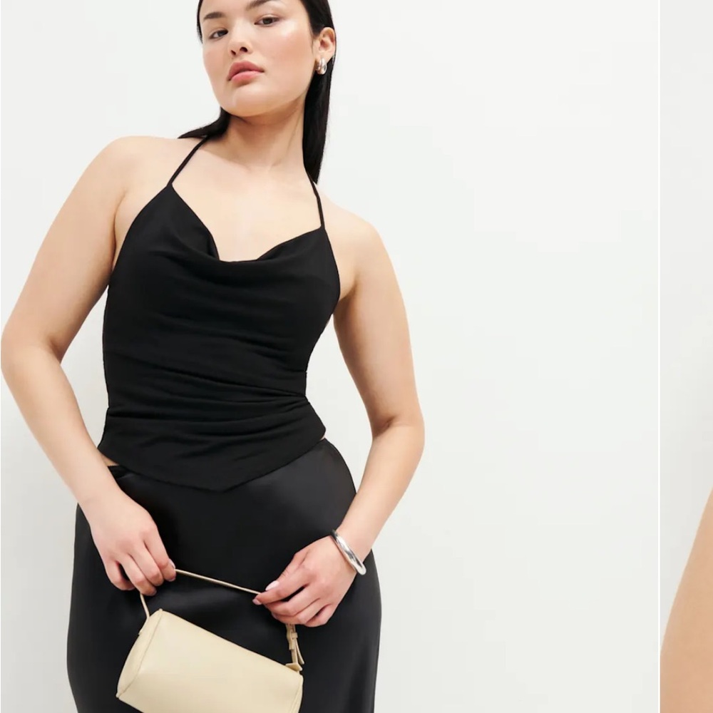 Reformation Henrietta Knit Top Black - Size S